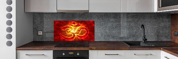 Cooker splashback The burning sign of the OM