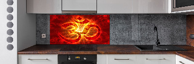 Cooker splashback The burning sign of the OM