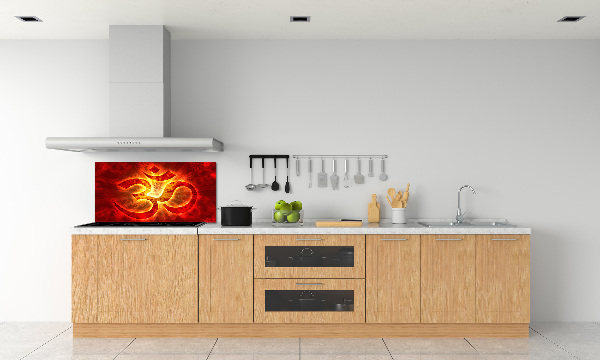 Cooker splashback The burning sign of the OM