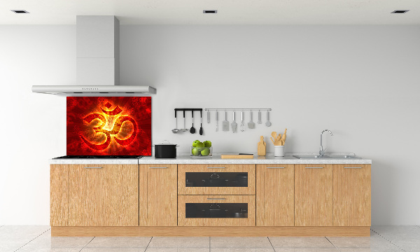 Cooker splashback The burning sign of the OM