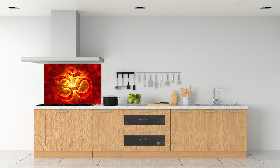 Cooker splashback The burning sign of the OM