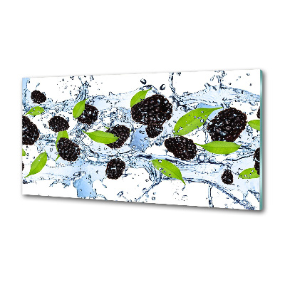 Cooker splashback Blackberries and water