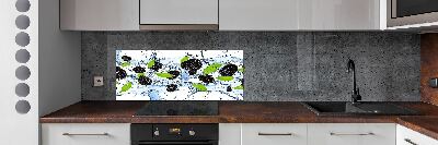 Cooker splashback Blackberries and water