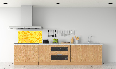 Cooker splashback Yellow flowers background