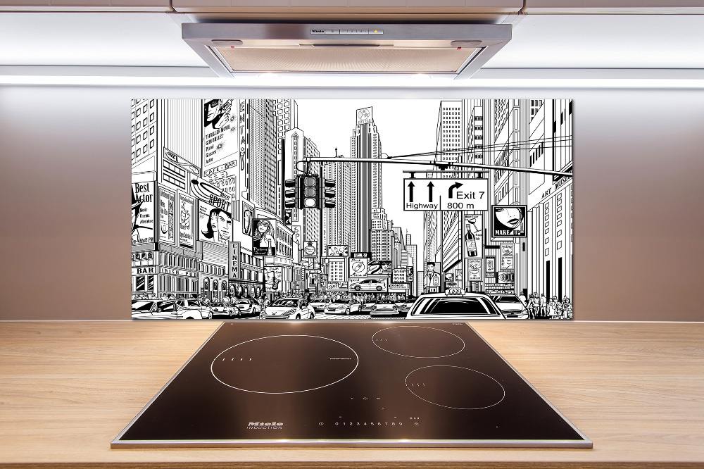 Cooker splashback New York streets