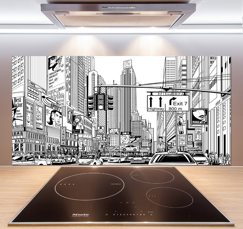 Cooker splashback New York streets