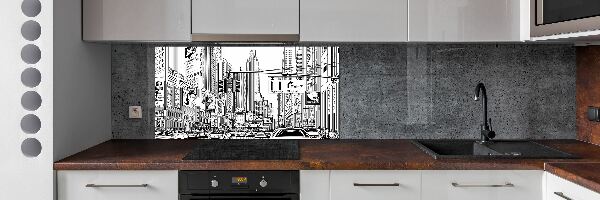 Cooker splashback New York streets