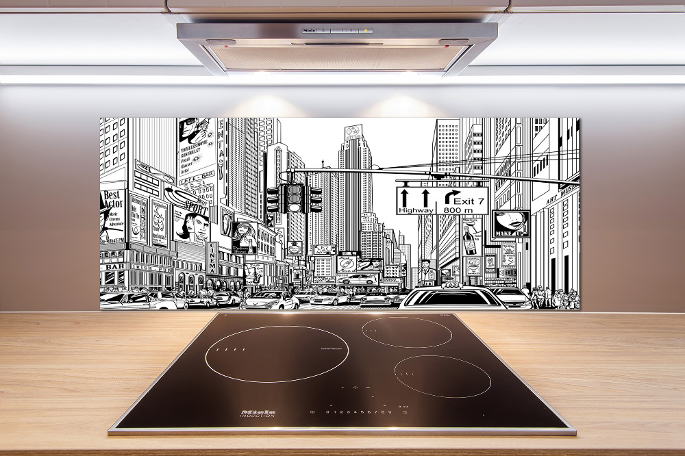 Cooker splashback New York streets