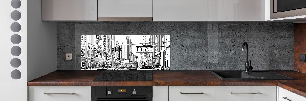 Cooker splashback New York streets