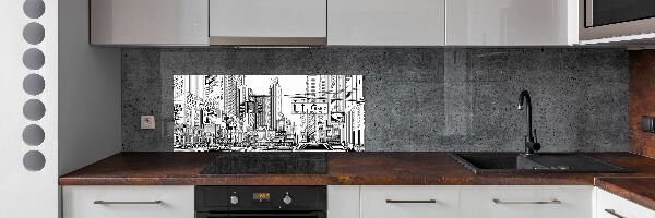 Cooker splashback New York streets