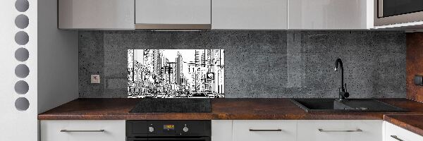 Cooker splashback New York streets