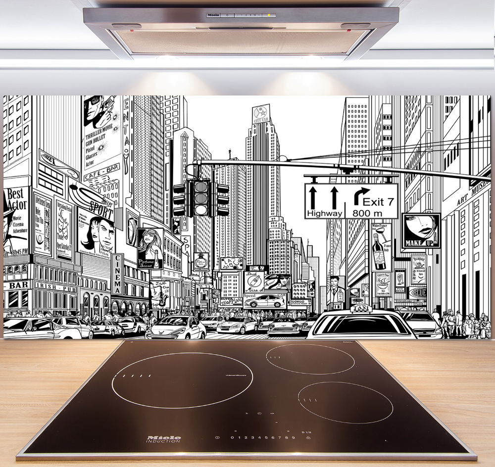 Cooker splashback New York streets