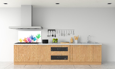 Kitchen splashback Painted hands