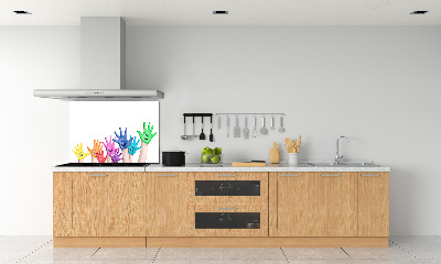 Kitchen splashback Painted hands