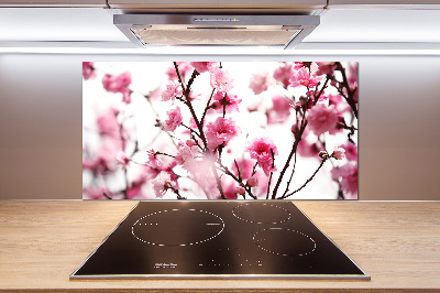 Cooker splashback Plum flower