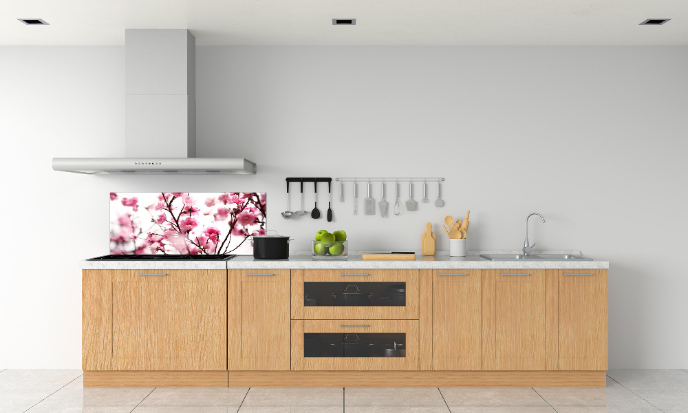 Cooker splashback Plum flower