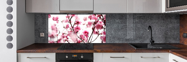 Cooker splashback Plum flower