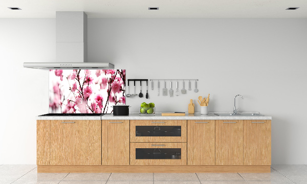 Cooker splashback Plum flower