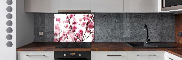 Cooker splashback Plum flower