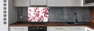 Cooker splashback Plum flower