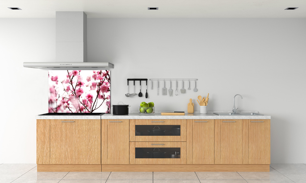 Cooker splashback Plum flower