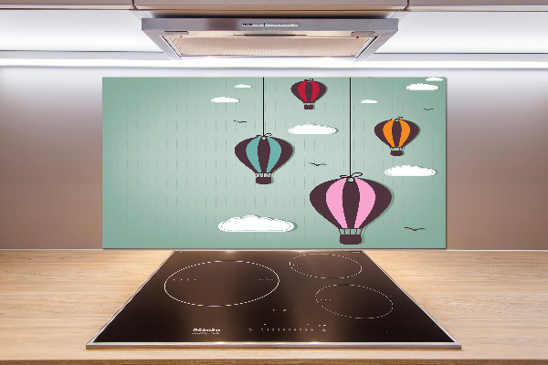 Cooker splashback Flying balloons