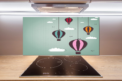 Cooker splashback Flying balloons