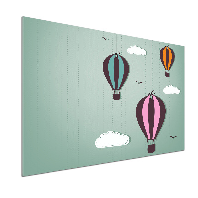 Cooker splashback Flying balloons