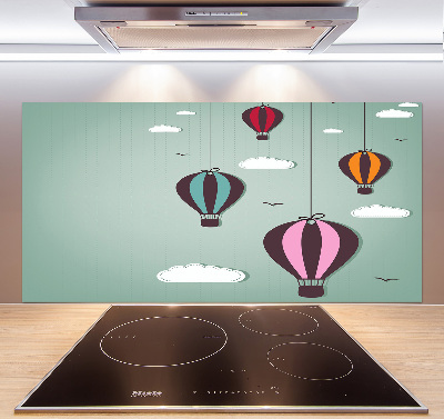 Cooker splashback Flying balloons