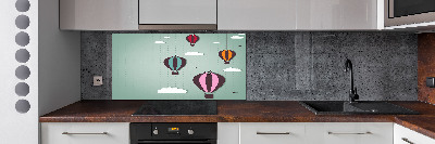 Cooker splashback Flying balloons