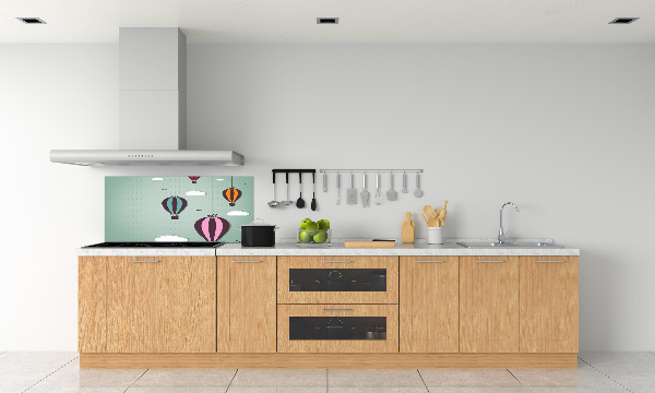 Cooker splashback Flying balloons