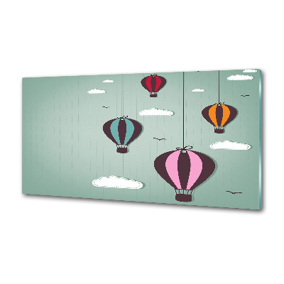 Cooker splashback Flying balloons