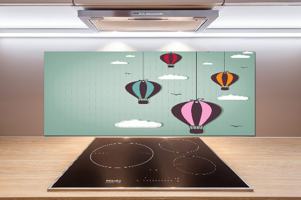 Cooker splashback Flying balloons