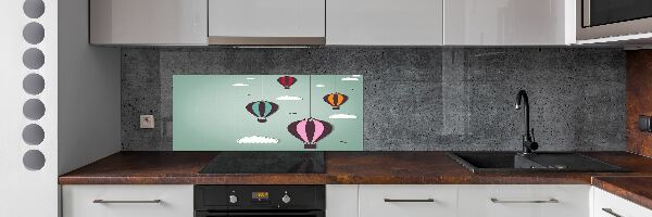 Cooker splashback Flying balloons