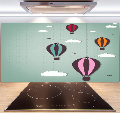 Cooker splashback Flying balloons