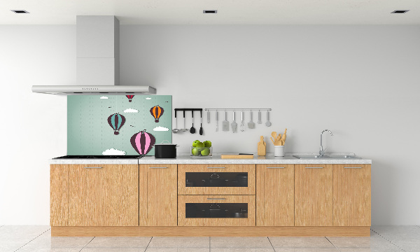 Cooker splashback Flying balloons