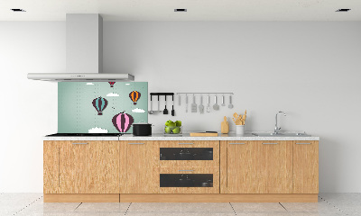 Cooker splashback Flying balloons