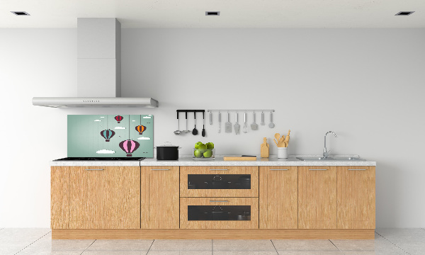 Cooker splashback Flying balloons