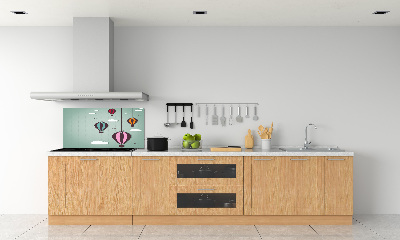 Cooker splashback Flying balloons