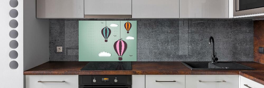 Cooker splashback Flying balloons