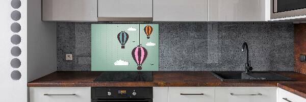 Cooker splashback Flying balloons