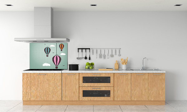 Cooker splashback Flying balloons