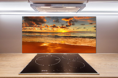 Cooker splashback Sunset beach