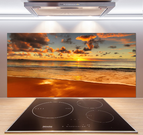 Cooker splashback Sunset beach