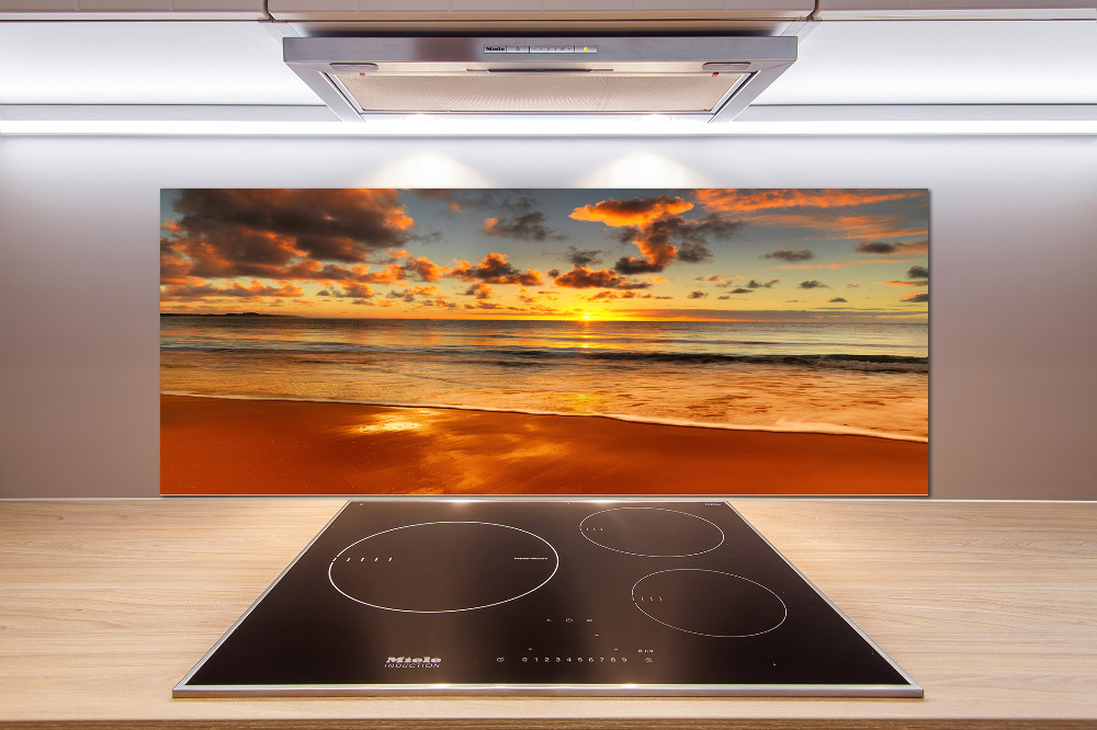 Cooker splashback Sunset beach