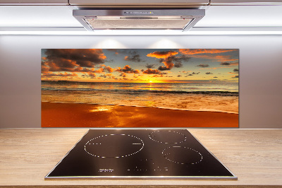 Cooker splashback Sunset beach