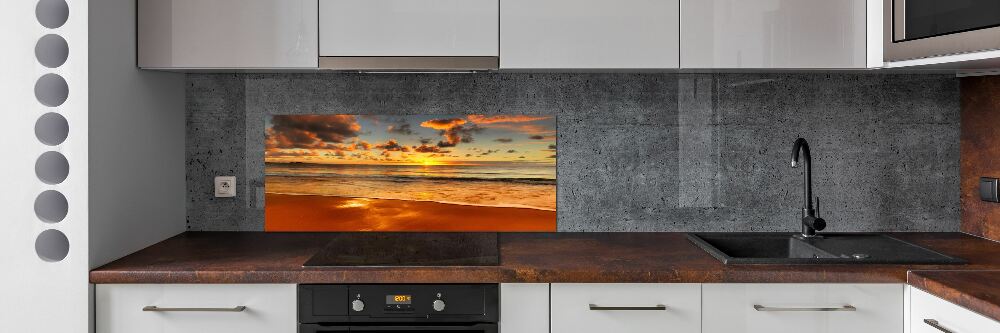 Cooker splashback Sunset beach