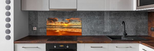 Cooker splashback Sunset beach