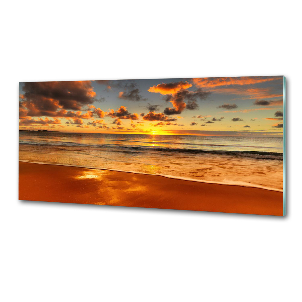 Cooker splashback Sunset beach