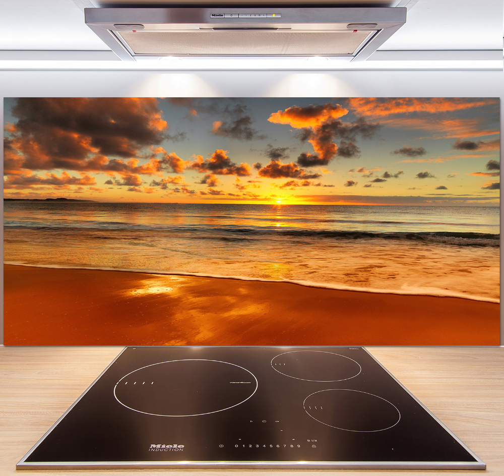 Cooker splashback Sunset beach